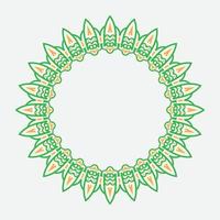 floral round frame. vector illustration.