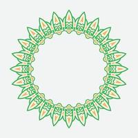 floral round frame. vector illustration.