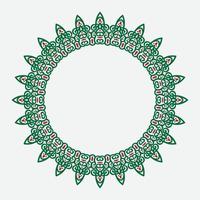 floral round frame. vector illustration.