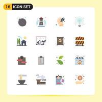 Stock Vector Icon Pack of 16 Line Signs and Symbols for real house mind estate education Editable Pack of Creative Vector Design Elements