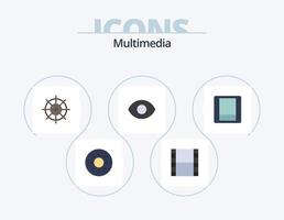 diseño de iconos de paquete de iconos planos multimedia 5. . ojo. palanca vector