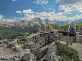 mount piana dolomites mountains first world war paths trench foxhole photo