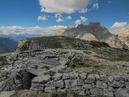 mount piana dolomites mountains first world war paths trench foxhole photo