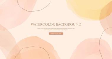 Abstract horizontal watercolor background. Neutral light colored empty space background illustration vector