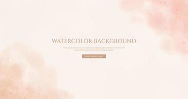 Abstract horizontal watercolor background. Neutral light colored empty space background illustration vector