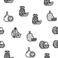 Tropical Fruit Delicious Food Vector Seamless Pattern