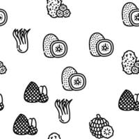 Tropical Fruit Delicious Food Vector Seamless Pattern