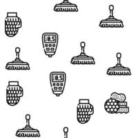 Car Polishing Tool Vector Seamless Pattern