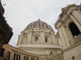 saint peter basilica rome view from rooftop photo