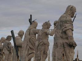 saint peter basilica rome view from rooftop statue detail photo