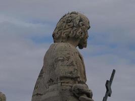 saint peter basilica rome view from rooftop statue detail photo