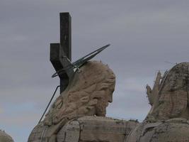 saint peter basilica rome view from rooftop statue detail photo