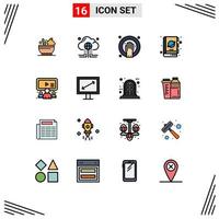 16 Creative Icons Modern Signs and Symbols of space planet internet fiction spa Editable Creative Vector Design Elements