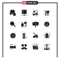 16 Creative Icons Modern Signs and Symbols of ui expanded benchmark shopping cart Editable Vector Design Elements