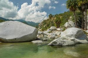 river creek white stones in san dionisio in sierra de la laguna baja california sur mexico photo