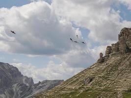 Sassongher mountain above Corvara in Dolomites photo