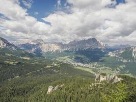 Croda mountain above Cortina di Ampezzo in Dolomites photo