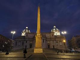 santa maria maggiore church basilica rome italy view at night photo