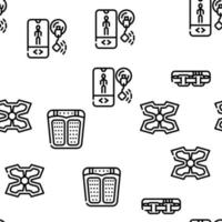 Ems Training Device Vector Seamless Pattern