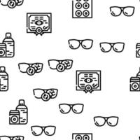 Eye Glasses And Lens Vector Seamless Pattern