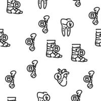 Body Aches Problem Vector Seamless Pattern