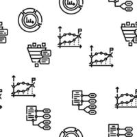 Data Analysis Diagram Vector Seamless Pattern