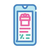 boletín en la ilustración de vector de icono de color messenger