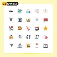 Set of 25 Modern UI Icons Symbols Signs for insect zenith add on astronomy diploma Editable Vector Design Elements