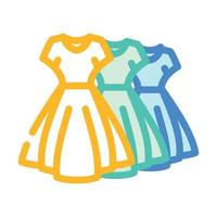 bridesmaid dress color icon vector illustration