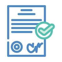 documentation compliance color icon vector illustration