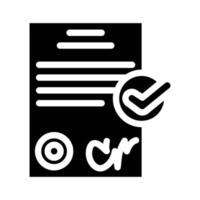 documentation compliance glyph icon vector illustration