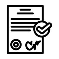 documentation compliance line icon vector illustration