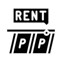 parking rent glyph icon vector illustration