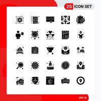 paquete de iconos de vector de stock de 25 signos y símbolos de línea para objetivos de análisis financiar jugar elementos de diseño de vector editables divertidos