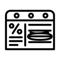 website with discounts line icon vector illustration