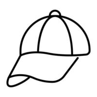 Well design icon of p cap, vector of sports cap