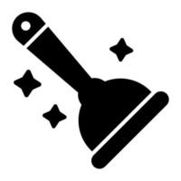 Plunger icon, vector design of toilet cleaner