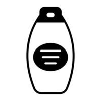 icono de vector de botella de champú bien diseñado en estilo moderno