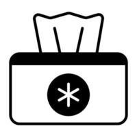 An icon of tissue box, hygiene accessory vector