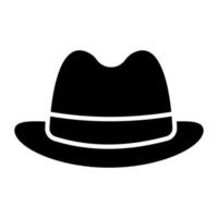 un icono moderno de sombrero de verano de moda, vector premium