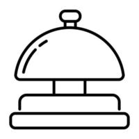 Hotel bell vector icon in modern and trendy style, easy to use