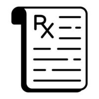 An editable vector of medical prescription, easy to use