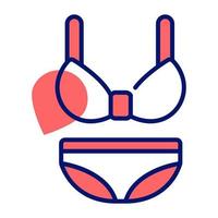 Swimsuit vector design in trendy style, beach accessory