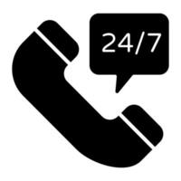 An icon of helpline, concept of customer support vector