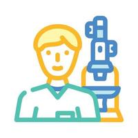 laboratory worker color icon vector illustration