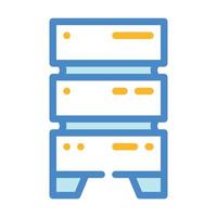 data center server for storage file color icon vector illustration