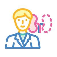 organ transplant doctor color icon vector illustration