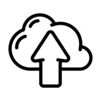upload file in cloud storage line icon vector illustration