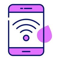 Wifi signals sign inside the mobile concept of mobile wifi vector
