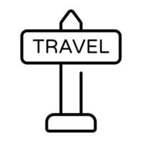 A road sign post for traveling, editable vector easy to download